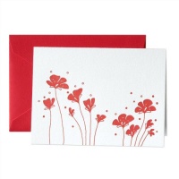 Crane & Co. Letterpress Poppy Notes (CF1106)