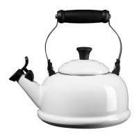 Le Creuset Enamel-on-Steel Whistling 1-4/5-Quart Teakettle, White