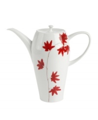 Sprinkle your table with vibrant red flowers with the light and breezy Pure Red coffee pot from Mikasa. The classic shape makes this dinnerware and dishes collection ideal for everyday use while the airy, organic design also makes a festive dinner party set.