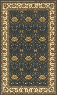 Area Rug 8x10 Rectangle Traditional Teal Blue Color - Momeni Persian Garden Rug from RugPal