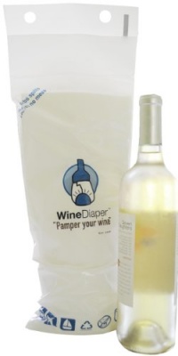 Wine Diaper Reusable Padded Absorbent Bag, Eco-Friendly Travel Accessory, Set of 3