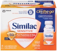 Similac Sensitive On-the-Go,  8oz bottles 6 Count