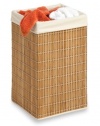 Honey-Can-Do HMP-01620 Square Wicker Hamper, Clothing Organizer, Bamboo