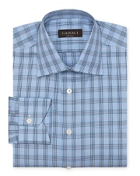 Canali Large Scale Plaid Dress Shirt - Contemporary Fit, Barrel Cuffs