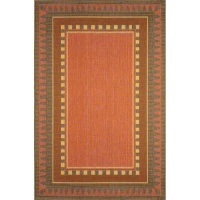 Liora Manne Terrace Collection - Border Terracotta, Size: 7'10 Square