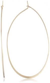 Nine West Brass Hoops Gold-Tone Large Thin Hoop Earrings