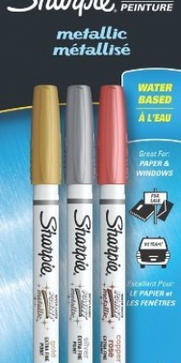 Sanford Sharpie Extra-Fine Metallic Paint Pen, Gold/Silver/Copper Rose