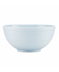 Elegance comes easy with the Fair Harbor bowl, perfect for soup, salad or cereal. Durable stoneware in a cool sky hue is half glazed, half matte and totally timeless.