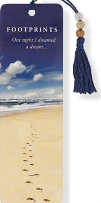 Footprints Beaded Bookmark