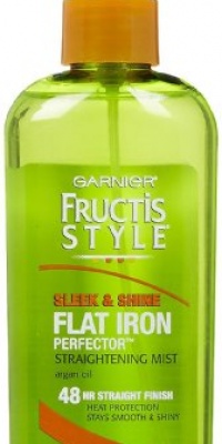 Garnier Fructis Style Sleek & Shine Flat Iron Perfector Straightening Mist 24 Hour Finish, 6 Fluid Ounce