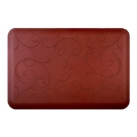 WellnessMats 36-inch by 24-inch Motif Mat, Bella, Burgundy