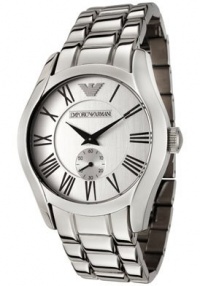 Emporio Armani Men's AR0647 Classic Stainless Steel Silver Dial Quartz Watch