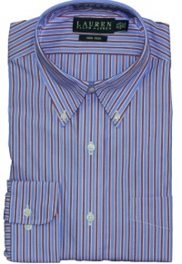 Lauren By Ralph Lauren Non Iron Multi Striped Dress Shirt