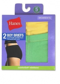 Hanes Women's Cotton Stretch Boy Briefs