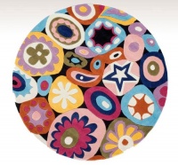 Momeni Flowerburst Rug, Multi, 5' x 5' Round