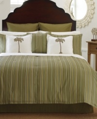 Tommy Bahama's Portside sheet set features a tattersall check pattern for a clean look. The ivory color balances the pattern of the Portside comforter. Finished with a self hem.