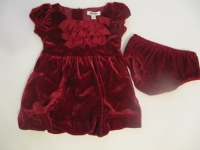 DKNY Dress Valvet Red Plum Size 12 Months