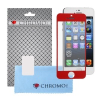 Chromo Inc® Crystal Clear Series of Screen Protector for iPhone 5 - Red