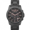 Armani AX Exchange Chronograph Grey Dial Gunmetal Ion-plated Mens Watch