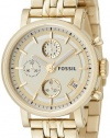 Fossil Unisex ES2197 Chronograph Gold Tone Watch