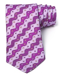 Festooned with a brilliant wavy stripe pattern that reflects Emilio Pucci's lavish aesthetics, this handsome tie is crafted from pure Italian silk for a classic dose of masculine luxury.