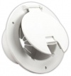 JR Products 541-2-A Polar White Deluxe Round Electric Cable Hatch with Back