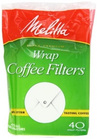 Melitta Coffee Filters for Percolators, White Wrap Around, 40-Count Filters (Pack of 12)