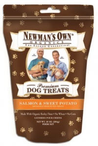 Newman's Own Organics Premium Dog Treats, Salmon & Sweet Potato, Breakable Medium, 10-Ounce Bags (Pack of 6)