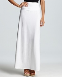 This soft and stretchy Splendid maxi skirt features a foldover waist for a flattering finish.