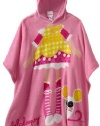 Ame Sleepwear Girls 7-16 Lalaloopsy Hooded Poncho Top, Pink, One Size