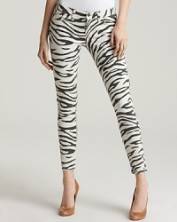 Go for bold in these GUESS skinny jeans, boasting an exotic zebra print.