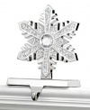 Holiday Lane Silver Snowflake Christmas Stocking Holder