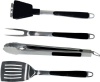 Brinkmann 9029 Stainless-Steel 4-Piece Barbecue Tool Set, Non-Slip Handles