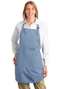 Port Authority® - Full Length Apron with Pockets.,ONE SIZE, Washed Denim