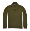 Ralph Lauren Collection Men Cashmere Shawl Collar Sweater -Made in Italy (S, Green)