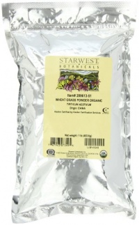 Starwest Botanicals Organic Wheatgrass Powder, 1-pound Bag