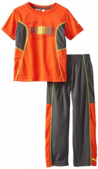 Puma - Kids Boys 2-7 Little Performance Pant Set, Cherry Tomato, 7