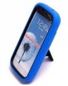 Aimo Wireless SAMI9300PCMX002S Guerilla Armor Hybrid Case with Kickstand for Samsung Galaxy S3 i9300 - Retail Packaging - Black/Blue