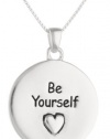 Sterling Silver Believe In Yourself and You Really Can Fly. You Can Do Anything Nothing Is Impossible and Be Yourself Reversible Bird Pendant Necklace , 18