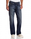 True Religion Men's Ricky Straight Fit With Classic Old Multi Stitch Details, Desert Drought, 34