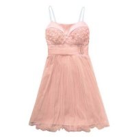 Zicac Women Girls Strapless Cocktail Evening Party Dress Corset Dress White Pink Beige (XXXL:US10-12, Pink)