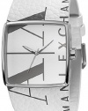 Armani Exchange AX6000 White Leather Strap Logo Dial Watch