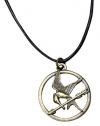 The Hunger Games Movie Mockingjay Pendant on Leather Cord