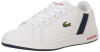 Lacoste Renard CIK Lace-Up Sneaker (Toddler/Little Kid/Big Kid),White/Dark Blue,4.5 M US Big Kid