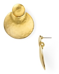 Kenneth Jay Lane's gold-plated earrings are a chic way to keep the change. Trimmed in hammered coin-shaped drops, this pair is totally bankable.