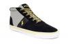 Polo Ralph Lauren Men's Hanford Mid Sneaker,Black/Grey/Yellow,12 D US