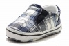 Polo Ralph Lauren Infant Boy's Plaid Bal Harbour Repeat Fashion Canvas Layette Shoes (3 - Infant, Navy/White)