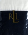 Lauren By Ralph Lauren Glen Plaid Suite ~ Set of 2 Navy Blue & White King Pillowcases