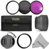 Essential Kit for CANON PowerShot SX40 HS (SX30 SX20) IS - Includes: Lens Adapter Ring + Vivitar Filter Kit (UV, CPL, FLD) + Collapsible Soft Rubber Lens Hood + Center Pinch Lens Cap + MagicFiber Microfiber Lens Cleaning Cloth