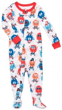 Carters Skateboarding Monster Pajamas WHITE MULTI 18 Mo